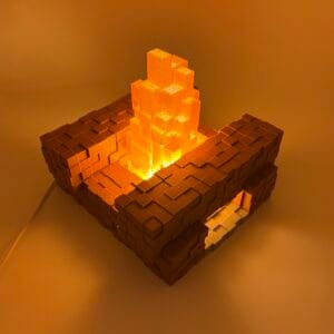 Minecraft Inspired Campfire Lamp